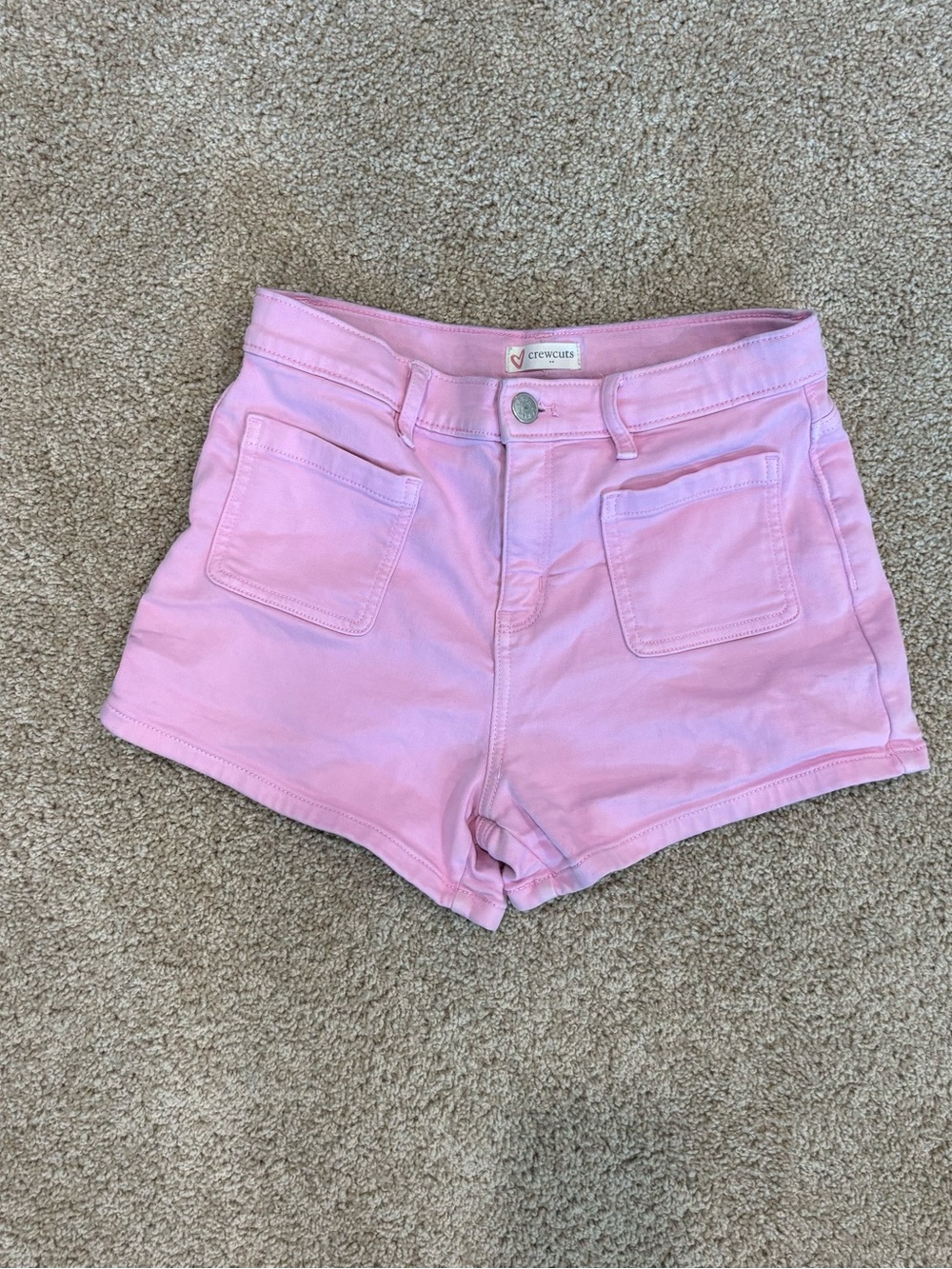 Crewcuts Pink Front-Pocket Cotton Shorts
